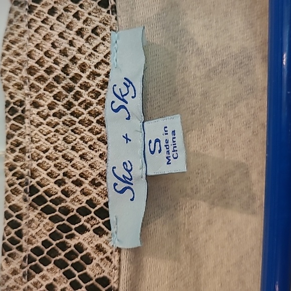 She + Sky Shirt Jacket snakeskin small - Picture 2 of 4